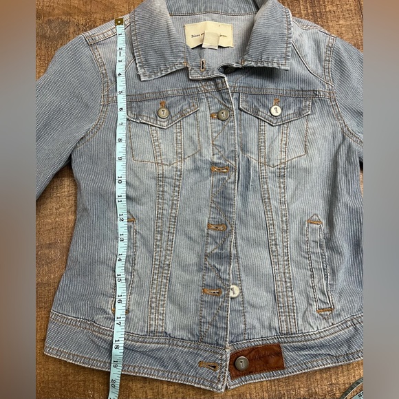 Pilcro and the Letterpress Light Blue Distressed Railroad Denim Jacket - Picture 10 of 11